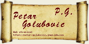 Petar Golubović vizit kartica